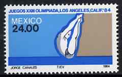 Mexico 1984 Diving 24p from Olympic Games set, SG 1711 unmounted mint*, stamps on diving