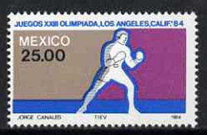 Mexico 1984 Boxing 25p from Olympic Games set, SG 1712 unmounted mint*, stamps on boxing, stamps on sport