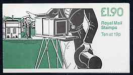 Great Britain 1989 Fox Talbot's Report on Photographic Process Â£1.90 booklet complete with margin at left, SG FV2A, stamps on , stamps on  stamps on photography    cameras