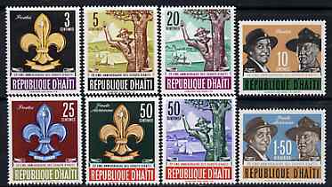 Haiti 1962 Boy Scout 22nd Anniversary set of 8, SG 811-18*, stamps on scouts