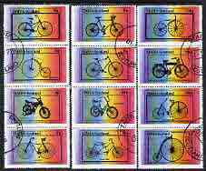 Staffa 1977 Bicycles complete perf set of 12 values (2p to Â£1) cto used, stamps on bicycles    transport