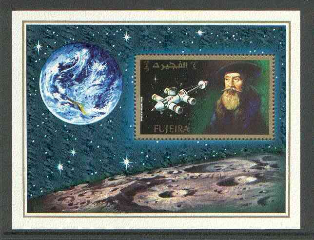 Fujeira 1971 400th Anniversary of Keplers Birth perf m/sheet unmounted mint, Mi BL 88A, stamps on science, stamps on space, stamps on kepler, stamps on astronomy