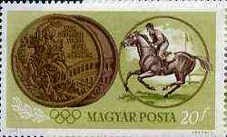 Hungary 1965 Horse-Riding 20fl from Tokyo Olympic Games perf set, SG 2044, Mi 2089 unmounted mint, stamps on show-jumping   horse, stamps on horses