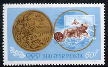 Hungary 1965 Water Polo 60fl from Tokyo Olympic Games perf set, SG 2047, Mi 2092 unmounted mint, stamps on water polo