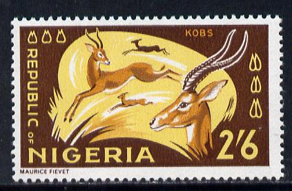 Nigeria 1965-66 Kobs 2s6d from Animal Def set unmounted mint SG 182*, stamps on animals