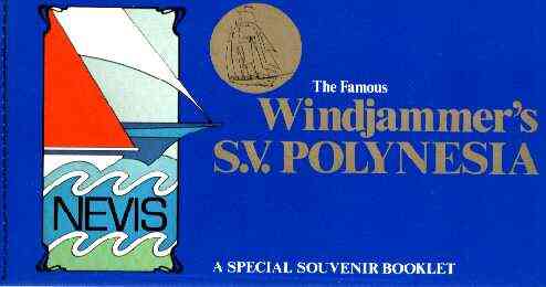 Nevis 1980 Windjammers $12.30 booklet (SV Polynesia & The Caona) complete, SG SB1, stamps on ships