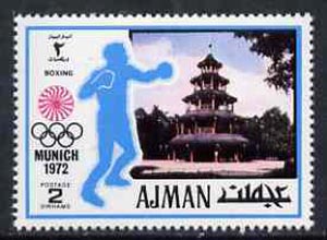 Ajman 1971 Boxing 2dh from Munich Olympics perf set of 20, Mi 727 unmounted mint, stamps on boxing, stamps on sport