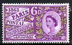 Great Britain 1963 Paris Postal Conference unmounted mint (phosphor) SG 636p, stamps on postal