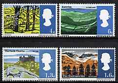 Great Britain 1966 Landscapes unmounted mint set of 4 (phosphor) SG 689-92p*, stamps on tourism