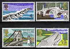 Great Britain 1968 Bridges unmounted mint set of 4, SG 763-66*, stamps on bridges    civil engineering