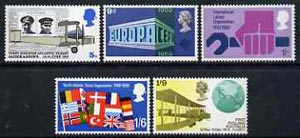 Great Britain 1969 Anniversaries unmounted mint set of 5, SG 791-95*, stamps on aviation    europa    flags    business
