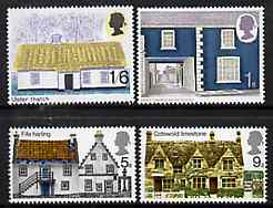Great Britain 1970 British Rural Architecture - Cottages unmounted mint set of 4, SG 815-18*, stamps on architecture