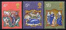Great Britain 1970 Christmas set of 3 unmounted mint SG 838-40, stamps on christmas