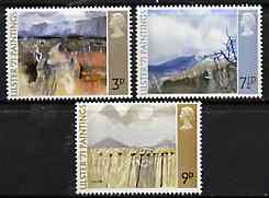 Great Britain 1971 Ulster Paintings set of 3 unmounted mint, SG 881-83, stamps on arts