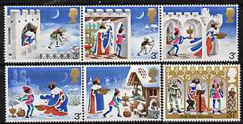 Great Britain 1973 Christmas - Good King Wenceslas set of 6 unmounted mint SG 943-48, stamps on , stamps on  stamps on christmas       music