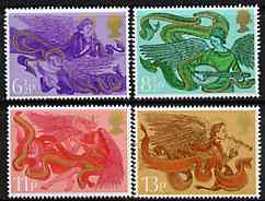 Great Britain 1975 Christmas - Angels set of 4 unmounted mint, SG 993-96, stamps on christmas     angels