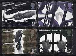 Great Britain 1976 Social Reformers unmounted mint set of 4 SG 1001-04*, stamps on mining