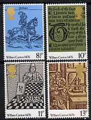 Great Britain 1976 500th Anniversary of British Printing unmounted mint set of 4 SG 1014-17, stamps on printing      books