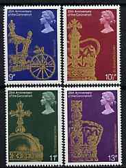 Great Britain 1978 Coronation 25th Anniversary unmounted mint set of 4 SG 1059-62, stamps on royalty, stamps on coronation