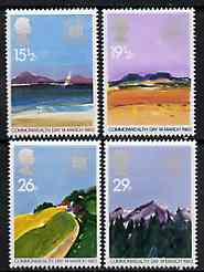 Great Britain 1983 Commonwealth Day (Geographical Regions) unmounted mint set of 4 SG 1211-14 (gutter pairs available price x 2), stamps on geography      geology