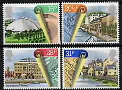 Great Britain 1984 Urban Renewal unmounted mint set of 4 SG 1245-48 (gutter pairs available price x 2), stamps on architecture