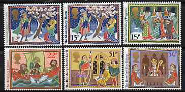 Great Britain 1986 Christmas - Folk Customs set of 6 unmounted mint SG 1341-46, stamps on christmas, stamps on folklore, stamps on fishing