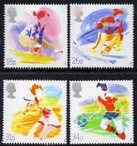Great Britain 1988 Sports Organisations set of 4 unmounted mint, SG 1388-91, stamps on sport, stamps on skiing, stamps on tennis, stamps on gymnastics, stamps on football, stamps on  gym , stamps on gymnastics, stamps on 