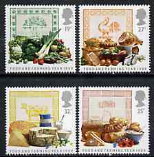 Great Britain 1989 Food & Farming Year set of 4 unmounted mint, SG 1428-31, stamps on food   agriculture   farming