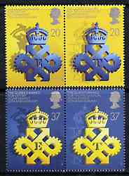 Great Britain 1990 Queen's Award for Export & Technology set of 4 unmounted mint SG 1497-1500, stamps on , stamps on  stamps on industry, stamps on  stamps on technology