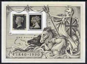 Great Britain 1990 'Stamp World 90' International Stamp Exhibition m/sheet unmounted mint SG MS 1501, stamps on stamp exhibitions, stamps on horses