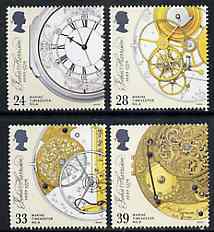 Great Britain 1993 Marine Timepieces (John Harrison Anniversary) set of 4 unmounted mint, SG 1654-57, stamps on clocks    inventions