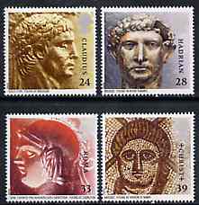 Great Britain 1993 Roman Britain set of 4 unmounted mint. SG 1771-74, stamps on history, stamps on mosaics, stamps on arts, stamps on sculpture, stamps on archaeology, stamps on roman