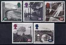 Great Britain 1994 The Age of Steam (Photographs by Colin Gifford) set of 5 unmounted mint, SG 1795-99, stamps on railways    photography