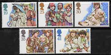 Great Britain 1994 Christmas - Children's Nativity Plays set of 5 unmounted mint SG 1843-47, stamps on christmas         children