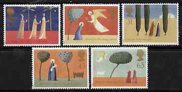 Great Britain 1996 Christmas unmounted mint set of 5 SG 1550-54, stamps on christmas   