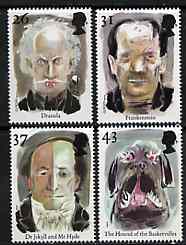 Great Britain 1997 Europa - Characters from Horror Movies set of 4 unmounted mint SG 1980-83, stamps on europa     films    literature, stamps on horror