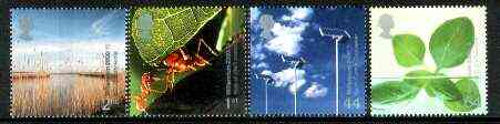 Great Britain 2000 Millennium Projects #04 - Life And Earth set of 4 unmounted mint SG 2138-41, stamps on lakes, stamps on insects, stamps on food, stamps on millennium