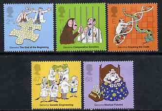 Great Britain 2003 Discovery of DNA - Secrets of Life perf set of 5 unmounted mint, SG 2343-47, stamps on , stamps on  stamps on doctors, stamps on  stamps on science, stamps on  stamps on apes