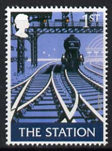 Great Britain 2003 The Station (1st class value) from Pub Signs perf set of 5 unmounted mint, SG 2392, stamps on railways, stamps on beer