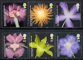 Great Britain 2004 Royal Horticultural Society Bicentenary (Flowers) perf set of 6 unmounted mint SG 2456-61, stamps on flowers, stamps on 