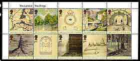 Great Britain 2004 Lord of the Rings se-tenant block of 10 unmounted mint SG 2429a, stamps on films, stamps on movies, stamps on literature, stamps on fantasy, stamps on entertainments, stamps on 