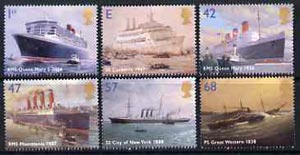Great Britain 2004 Ocean Liners perf set of 6 unmounted mint SG 2448-53, stamps on ships, stamps on 