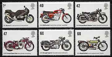 Great Britain 2005 Motorcycles perf set of 6 unmounted mint, stamps on motorbikes