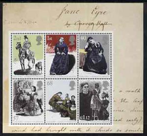 Great Britain 2005 Jane Eyre perf m/sheet containing set of 6 unmounted mint, stamps on literature, stamps on horses, stamps on women