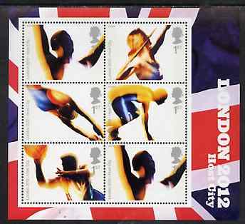 Great Britain 2005 London 2012 Host City for Olympic games perf m/sheet unmounted mint, stamps on , stamps on  stamps on olympics, stamps on  stamps on javelin, stamps on  stamps on basketball, stamps on  stamps on swimming, stamps on  stamps on running