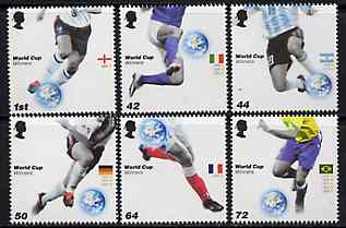 Great Britain 2006 Football World Cup Winners perf set of 6 unmounted mint SG 2628-33, stamps on football, stamps on sport