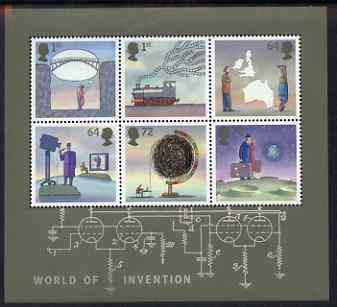 Great Britain 2007 World of Invention perf m/sheet unmounted mint, SG MS 2727, stamps on bridges, stamps on television, stamps on computers, stamps on space, stamps on  tv , stamps on globes, stamps on civil engineering, stamps on railways, stamps on maps, stamps on telephones