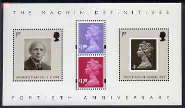 Great Britain 2007 40th Anniversary of the Machin perf m/sheet unmounted mint SG MS 2743, stamps on stamp on stamp, stamps on , stamps on stamponstamp