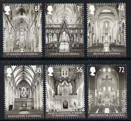 Great Britain 2008 Cathedrals perf set of 6 unmounted mint SG 2841-46, stamps on architecture, stamps on churches, stamps on cathedrals
