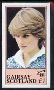 Gairsay 1982 Princess Di's 21st Birthday imperf souvenir sheet (Â£1 value) unmounted mint, stamps on royalty, stamps on diana, stamps on charles, stamps on 